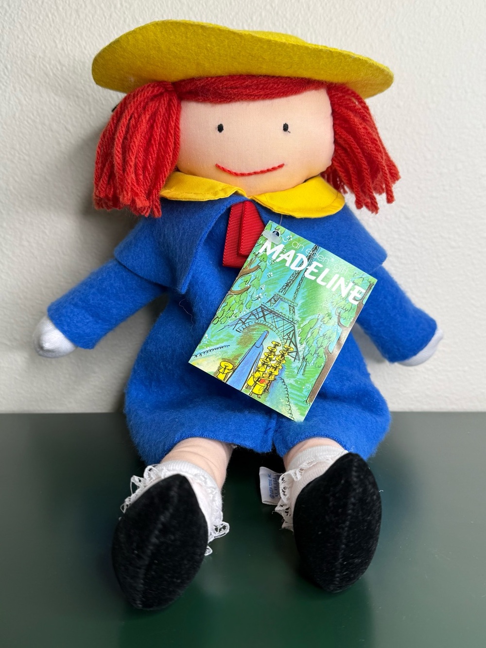 Vintage 1990 Eden Toys Madeline Doll #33303 15” Original Hang Tag Blue Coat
